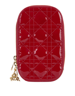 Lady Dior Call'in Dior Phone Holder, Patent, Red, MA026, AC/S/B, 3*